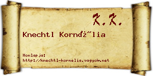 Knechtl Kornélia névjegykártya